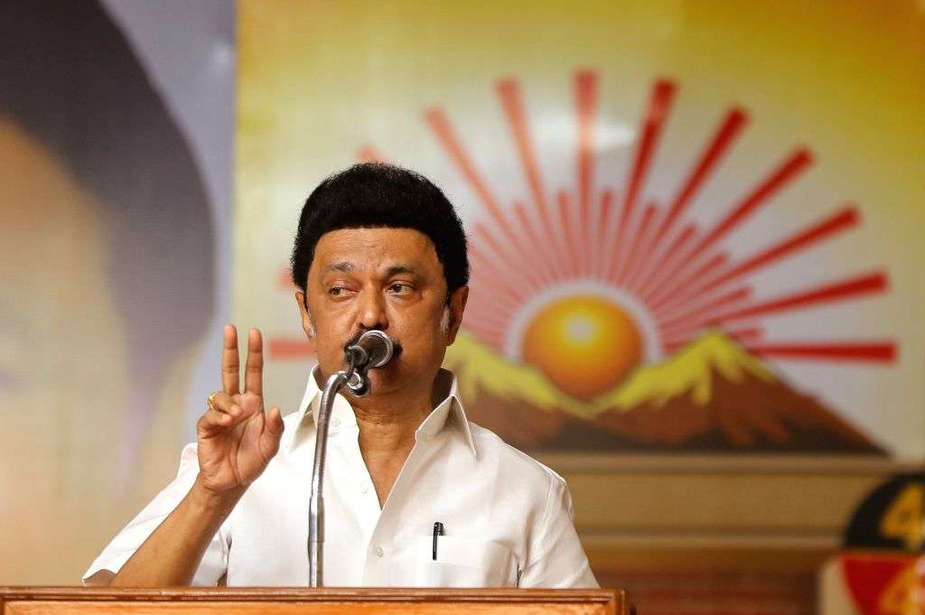 Chennai : Tamil Nadu Chief Minister MK Stalin during an election rally