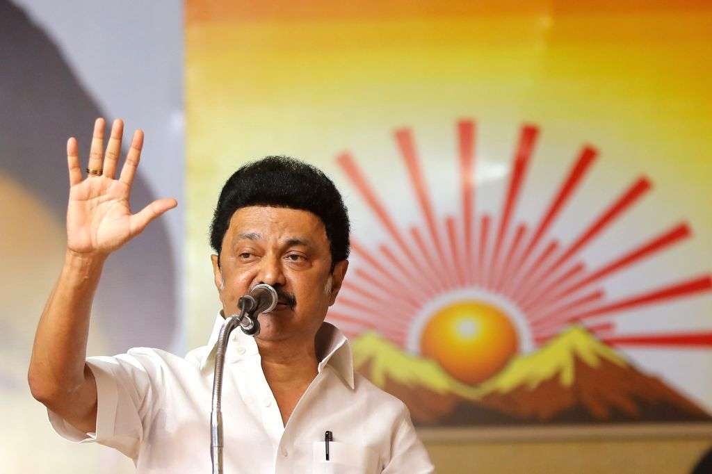 Chennai : Tamil Nadu Chief Minister MK Stalin during an election rally