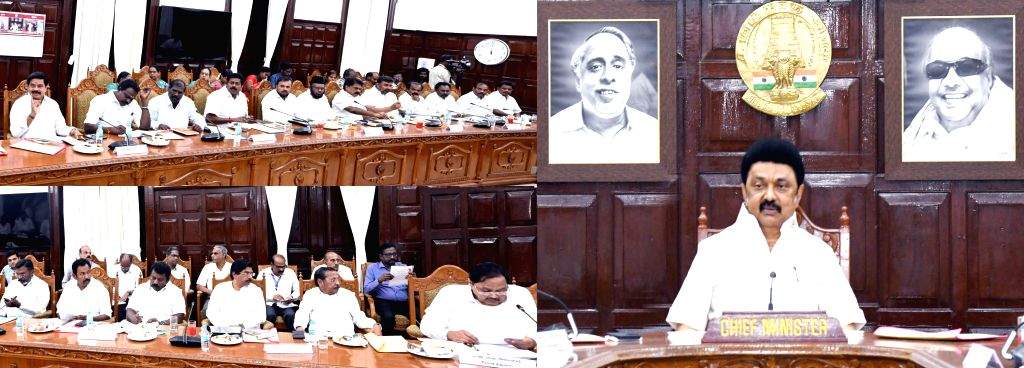 Chennai : Tamil Nadu Chief Minister MK Stalin addresses a meeting of ...