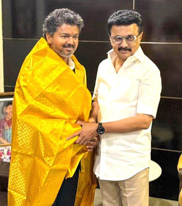 CM Joseph Vijay meets MK Stalin