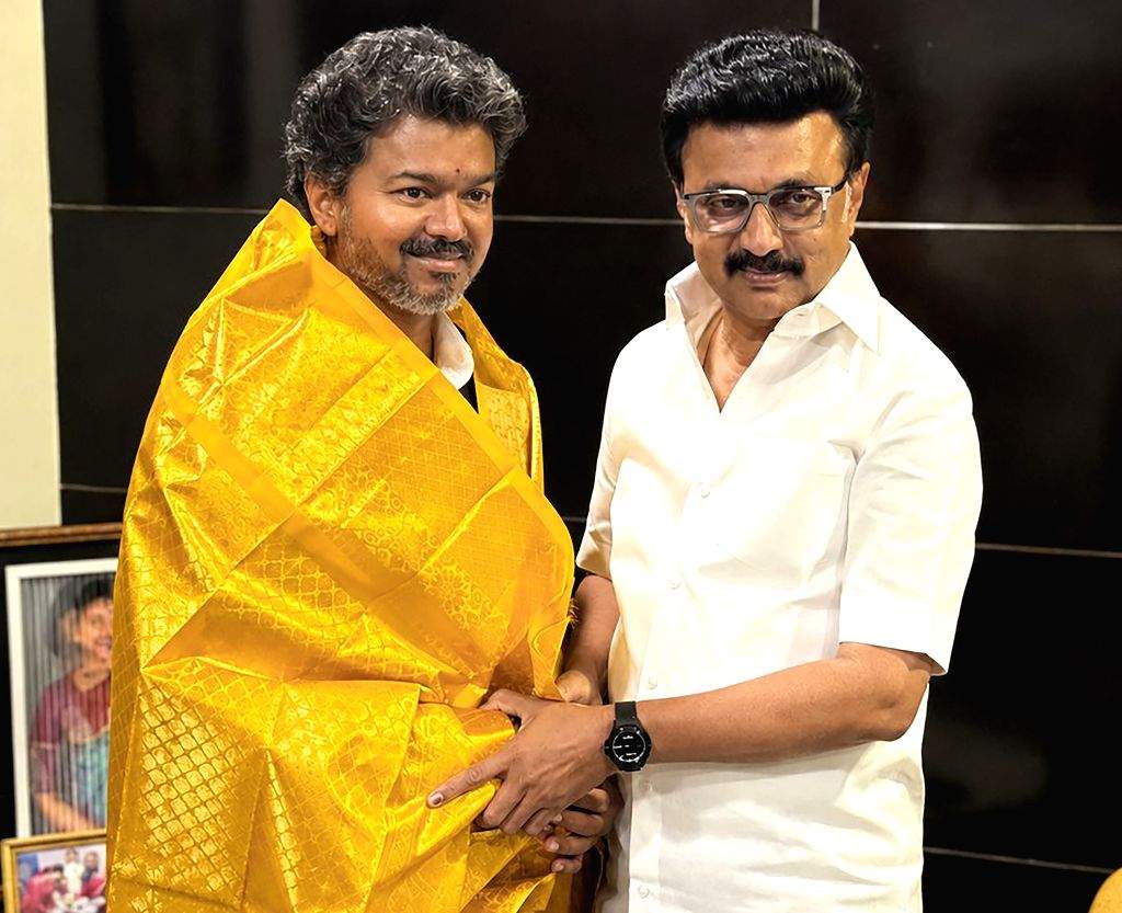CM Joseph Vijay meets MK Stalin