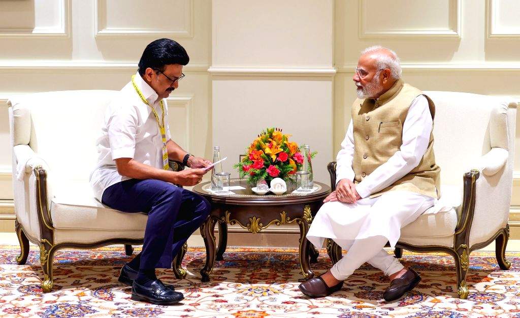 CM Stalin meets PM Modi on the sidelines of NITI Aayog meet