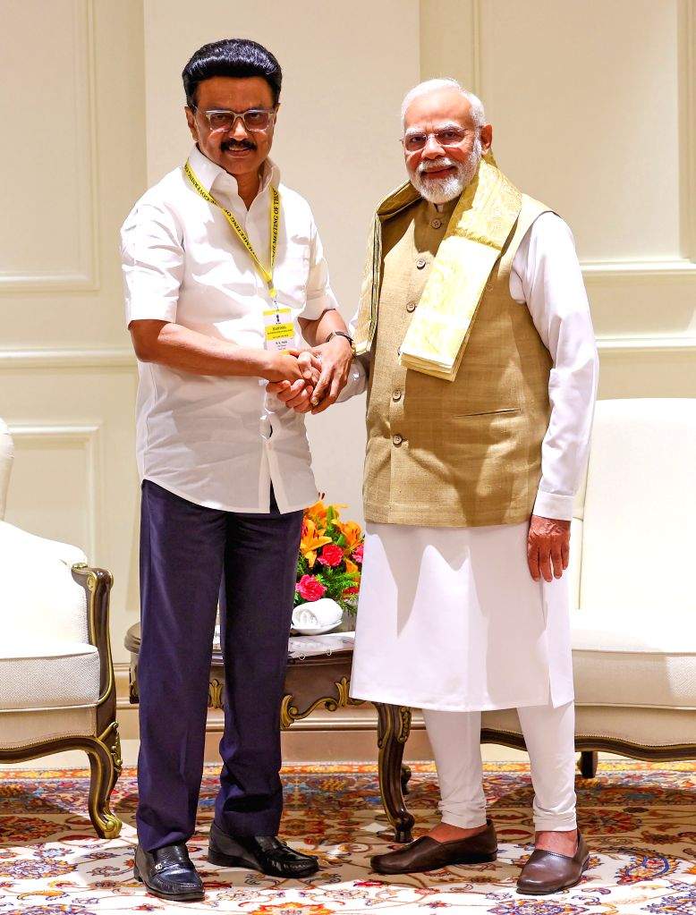 CM Stalin meets PM Modi on the sidelines of NITI Aayog meet