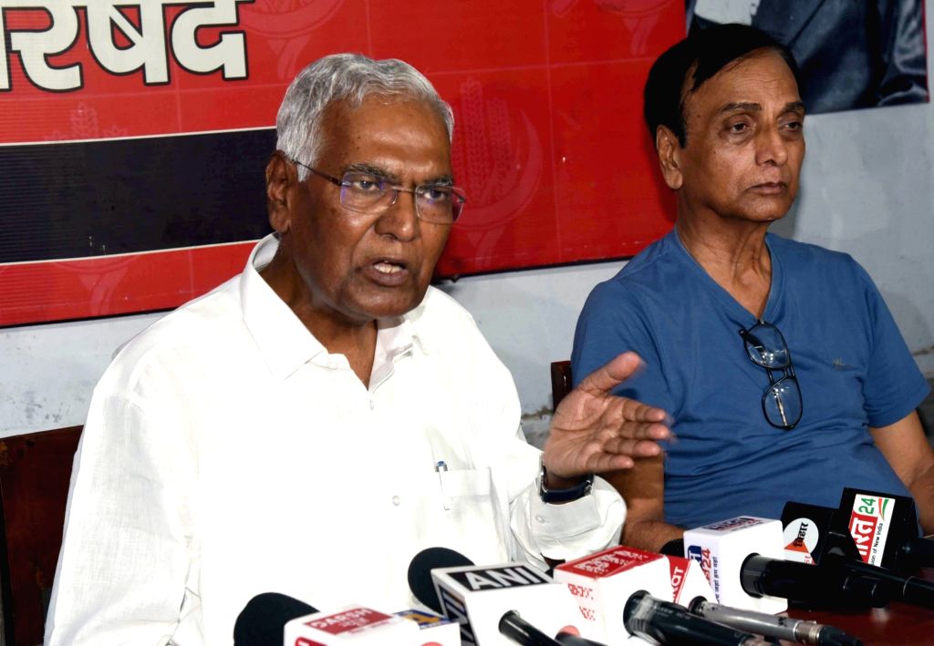 CPI) General Secretary D. Raja addresses a press conference