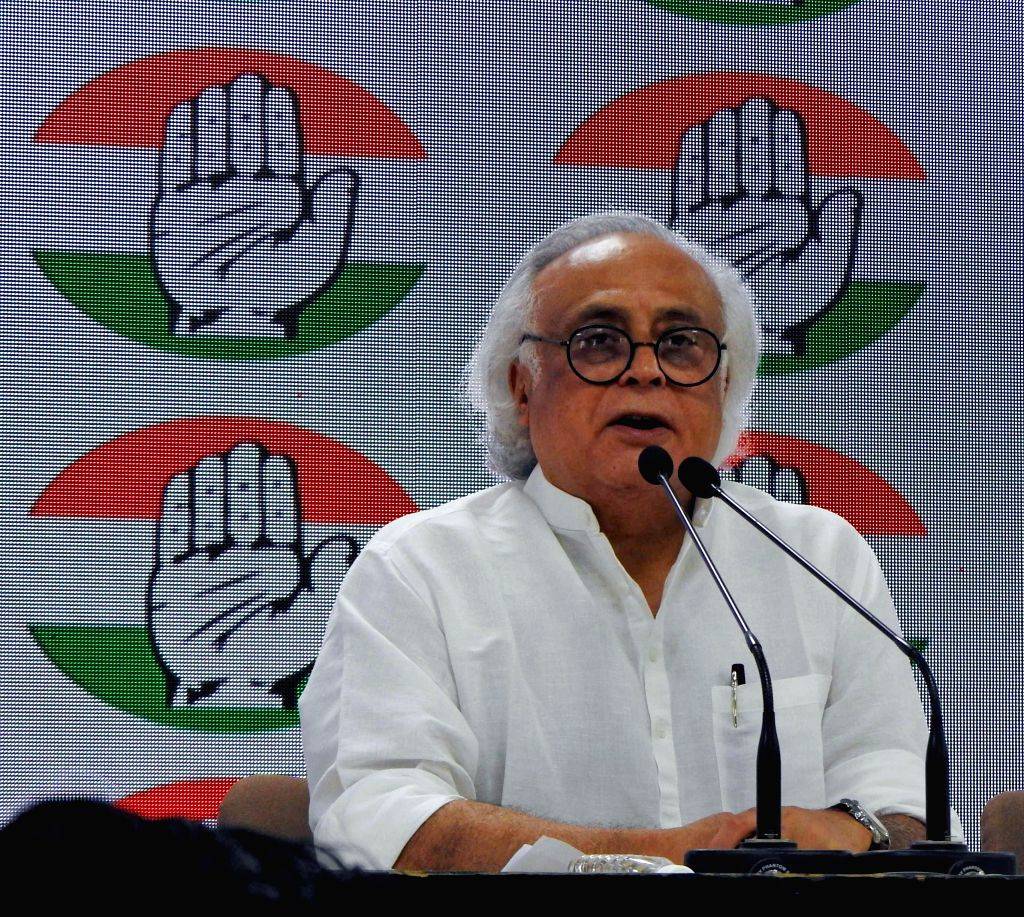 Congress General Secretary Jai Ram Ramesh addresses a press conference