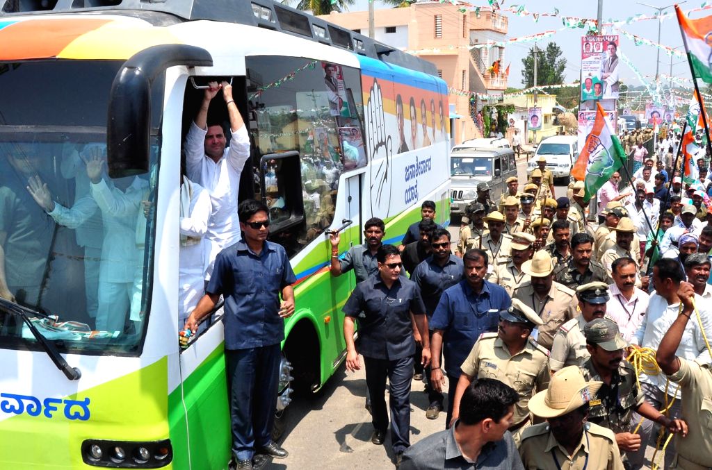 Congress Relly Rahul Gandhi during a party rally