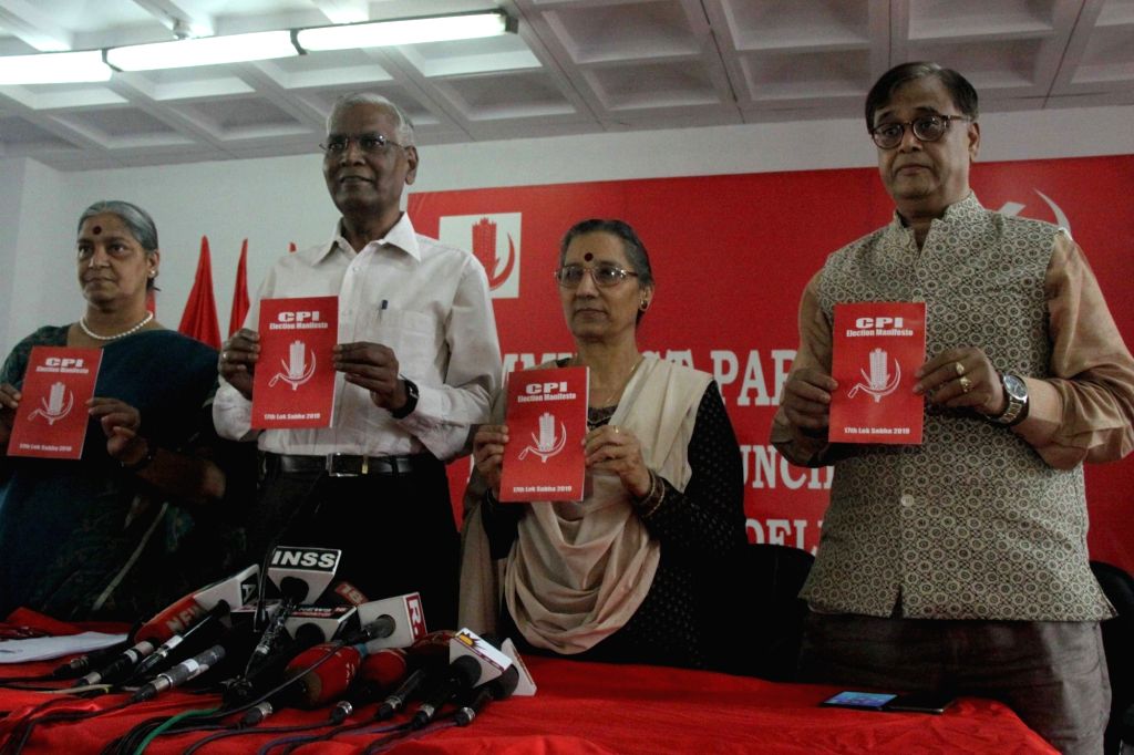 2019 Lok Sabha elections - D. Raja releases CPI's manifesto