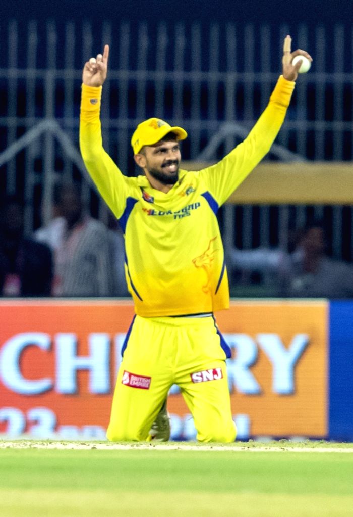 CSK's Ruturaj Gaikwad celebrates after taking a catch to dismiss SRH's ...
