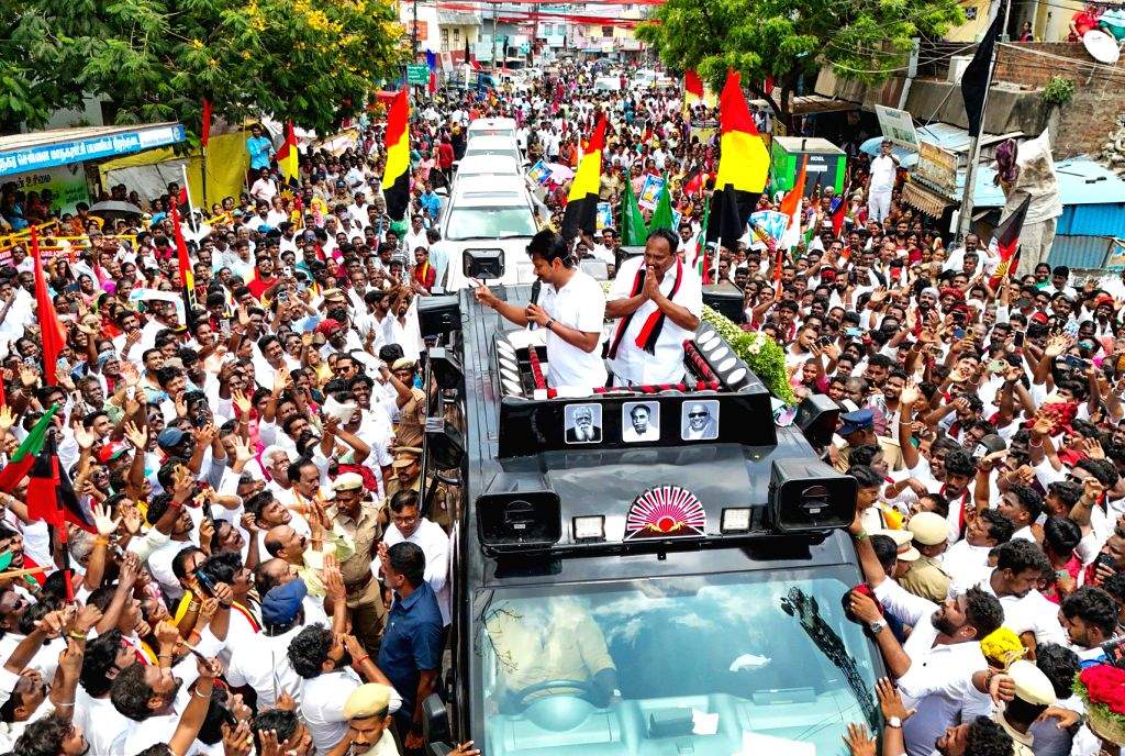 DCM Udhayanidhi campaigns for DMK candidate in Madhavaram