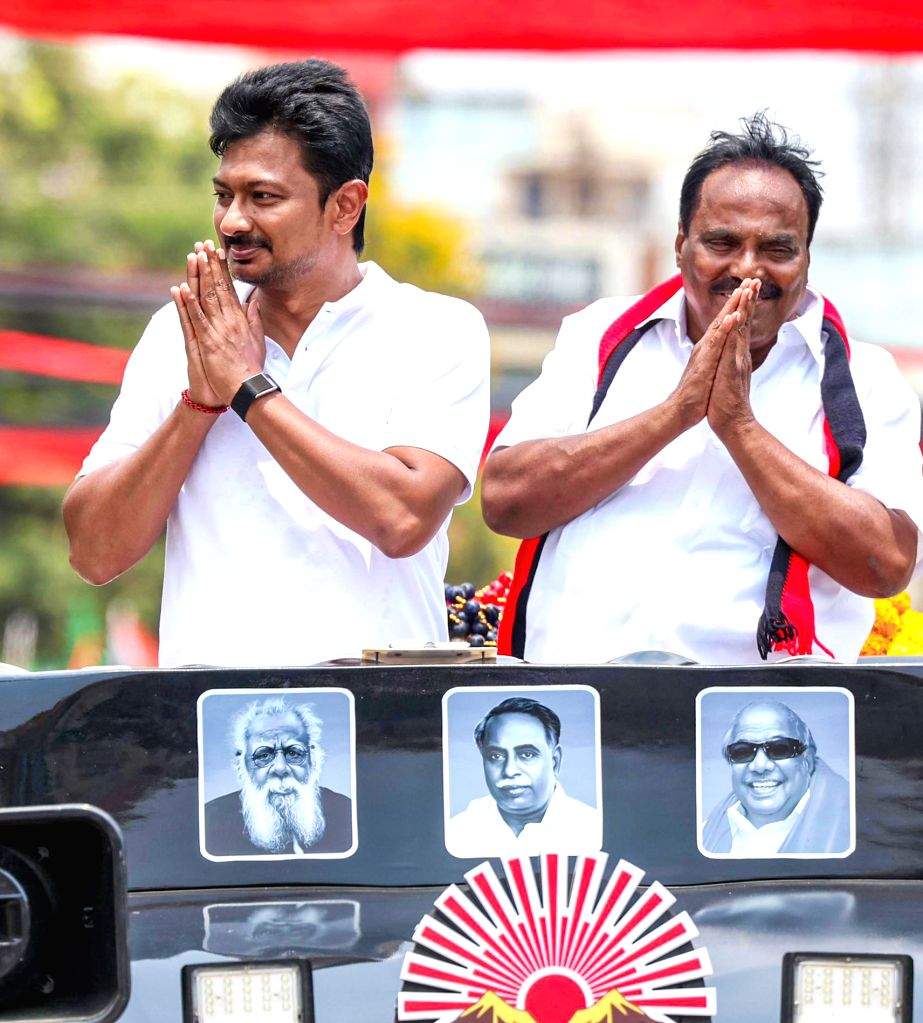 DCM Udhayanidhi campaigns for DMK candidate in Madhavaram