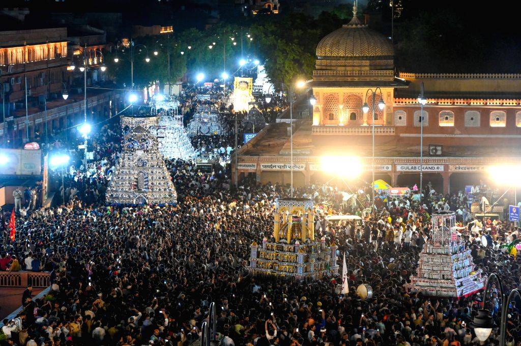 Devotees Carry Tazia During Muharram Procession