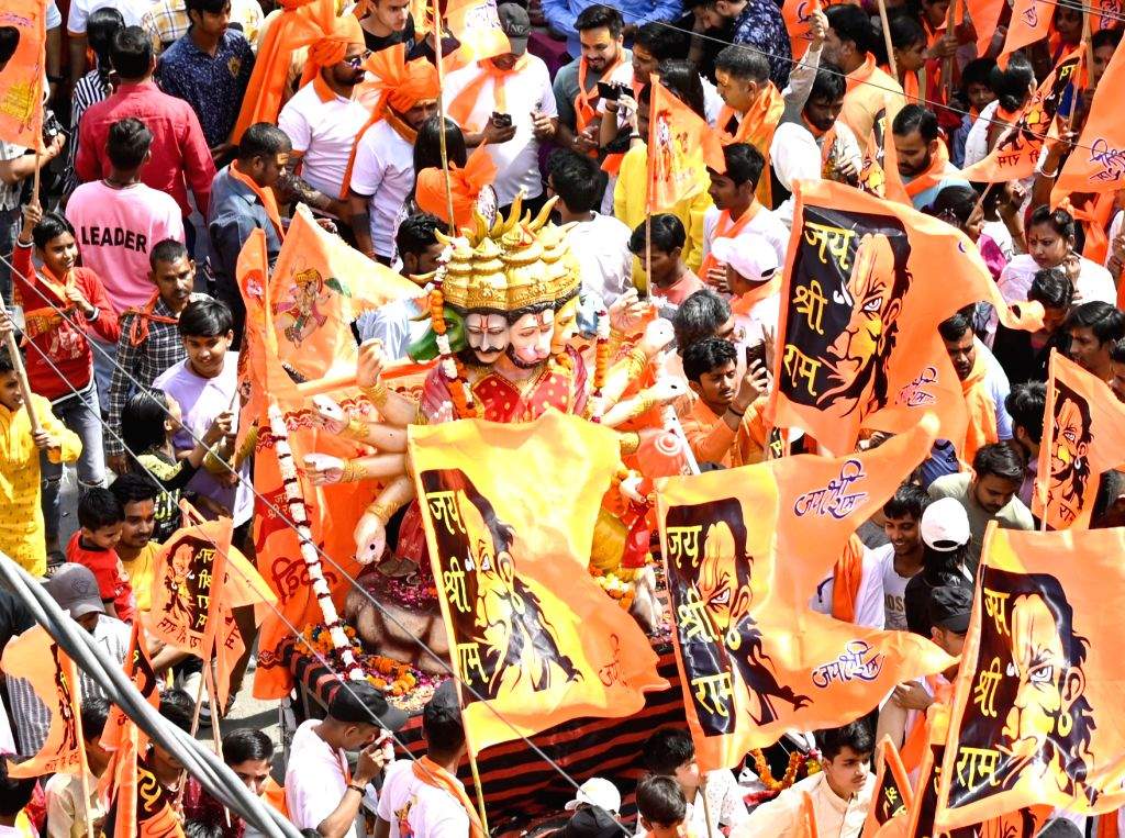 Raan Procession Devotees participate in a religious procession on the occasion of ...