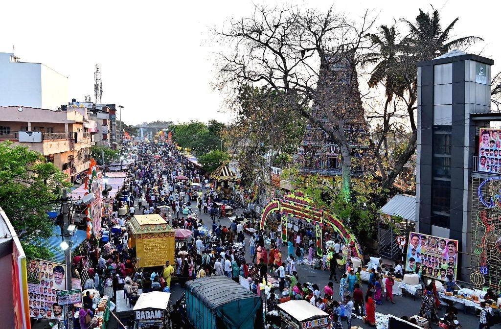 Devotees take part in Brahma Rathotsava