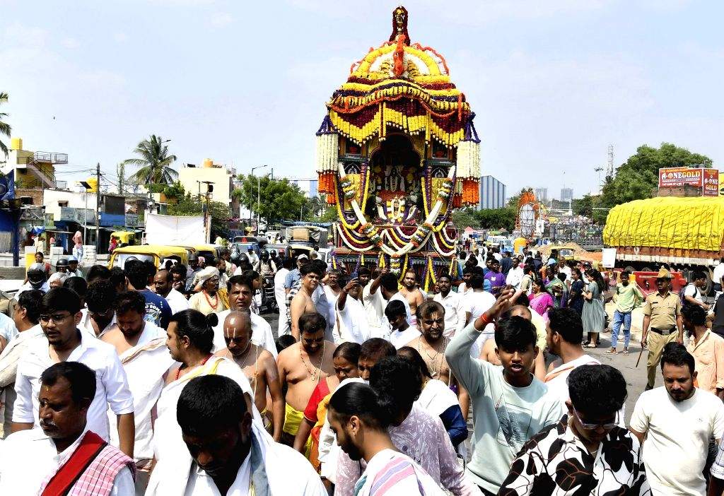 Devotees take part in Brahma Rathotsava