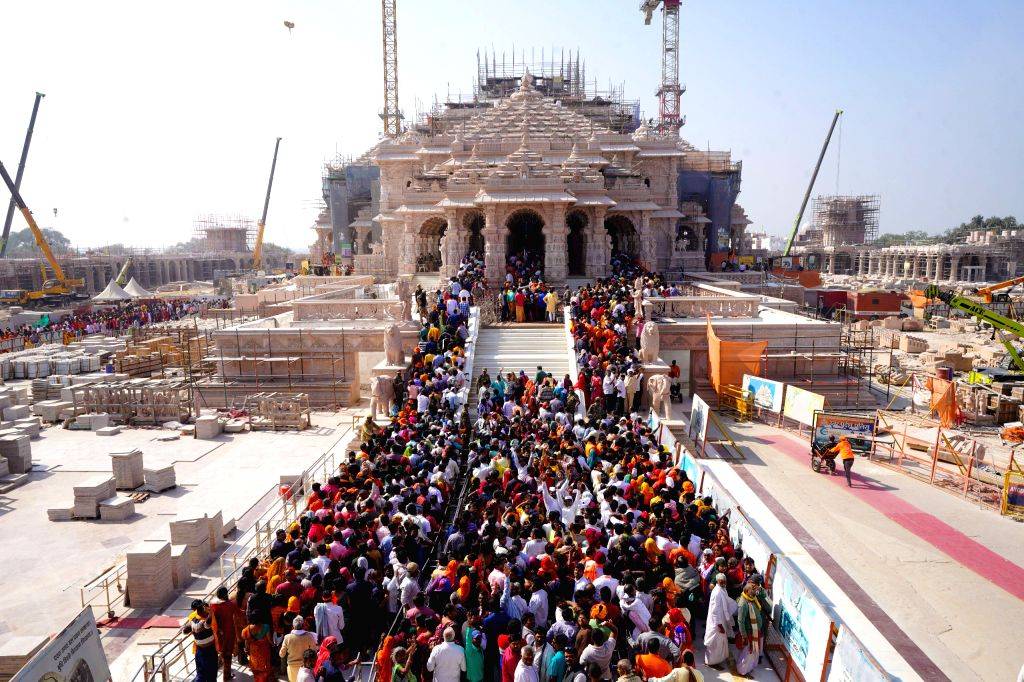 Devotees throng Shri Ram Janmabhoomi on Basant Panchami