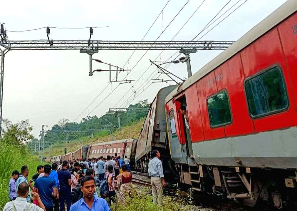 Dima Hasao : Derailed coaches of the Agartala-Mumbai Lokmanya Tilak ...