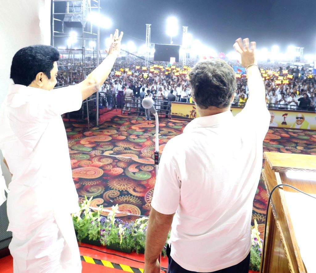 DMK chief and Tamil Nadu Chief Minister M K Stalin and Congress leader ...