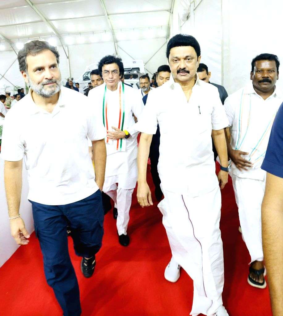 DMK chief and Tamil Nadu Chief Minister M K Stalin and Congress leader ...