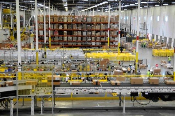 United States: workers work at the Amazon Fulfillment Center in Tracy