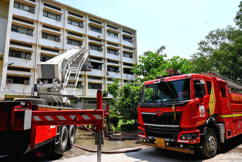 Fire at Ministry of Education office