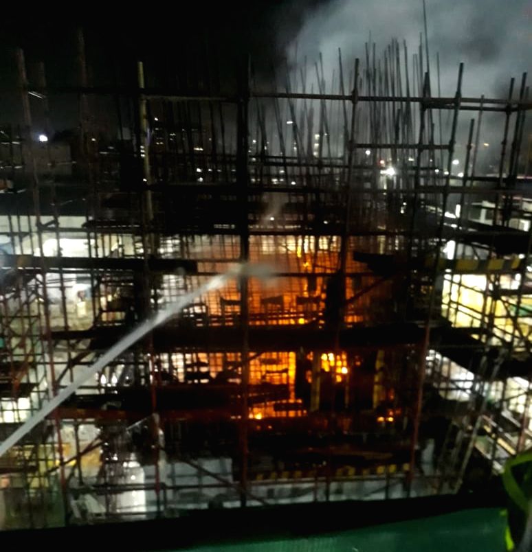 Free Photo : Fire broke out in the building of Adani Group's under ...