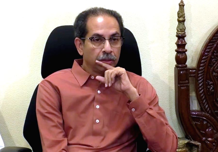 Former Maharashtra chief minister Uddhav Thackeray addresses a press ...