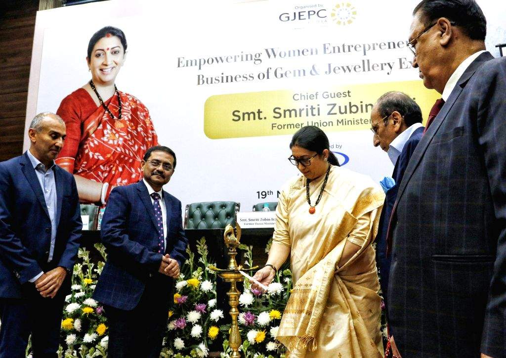 Former Union Minister Smriti Zubin Irani attends the event 'Empowering ...