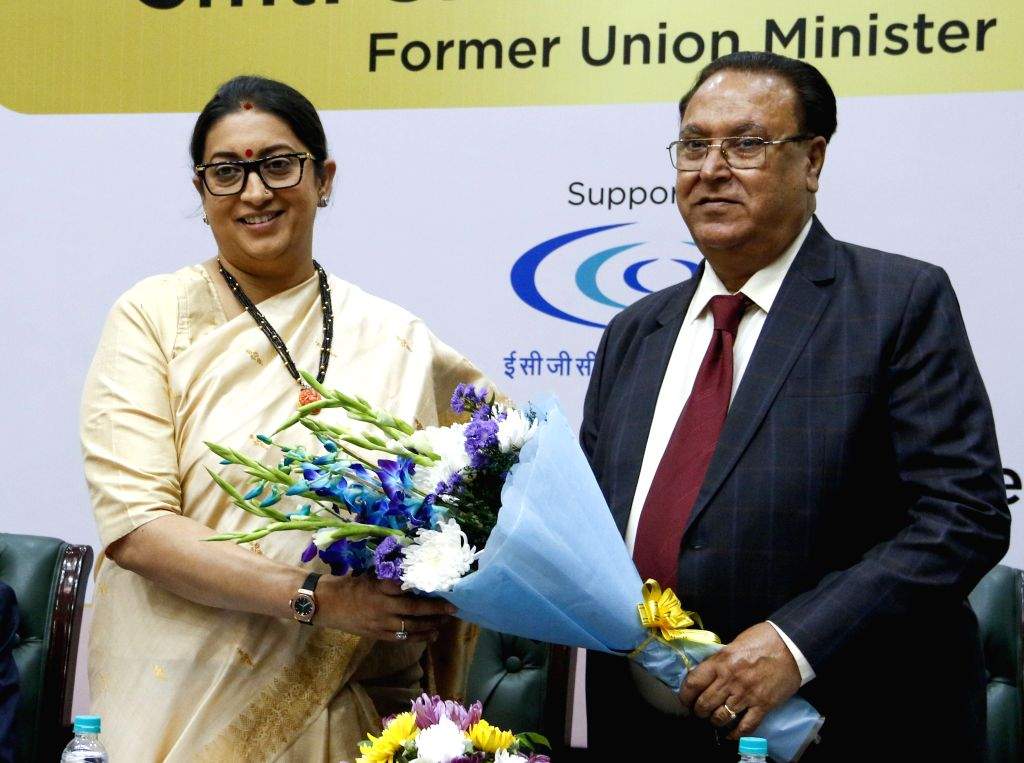Former Union Minister Smriti Zubin Irani attends the event 'Empowering ...