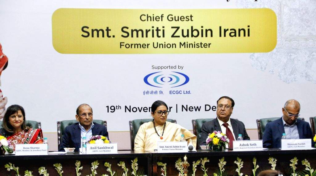 Former Union Minister Smriti Zubin Irani attends the event 'Empowering ...