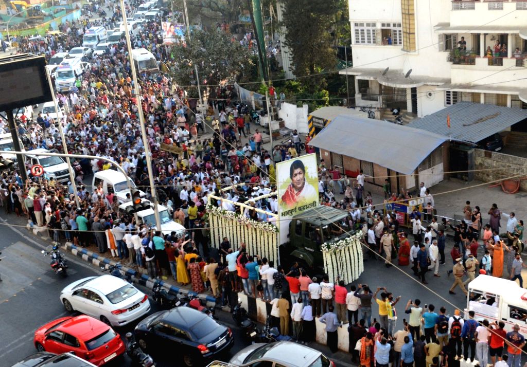 Funeral procession of Lata Mangeshkar