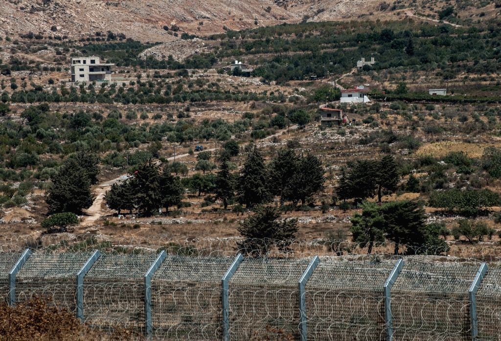 Golan Heights Houses are seen at the "Shouting Hill" near Majdal Shams