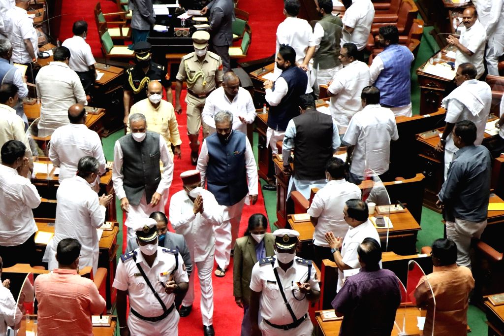 Bengaluru: Thaawar Chand Gehlot during Joint session at Vidhana Soudha