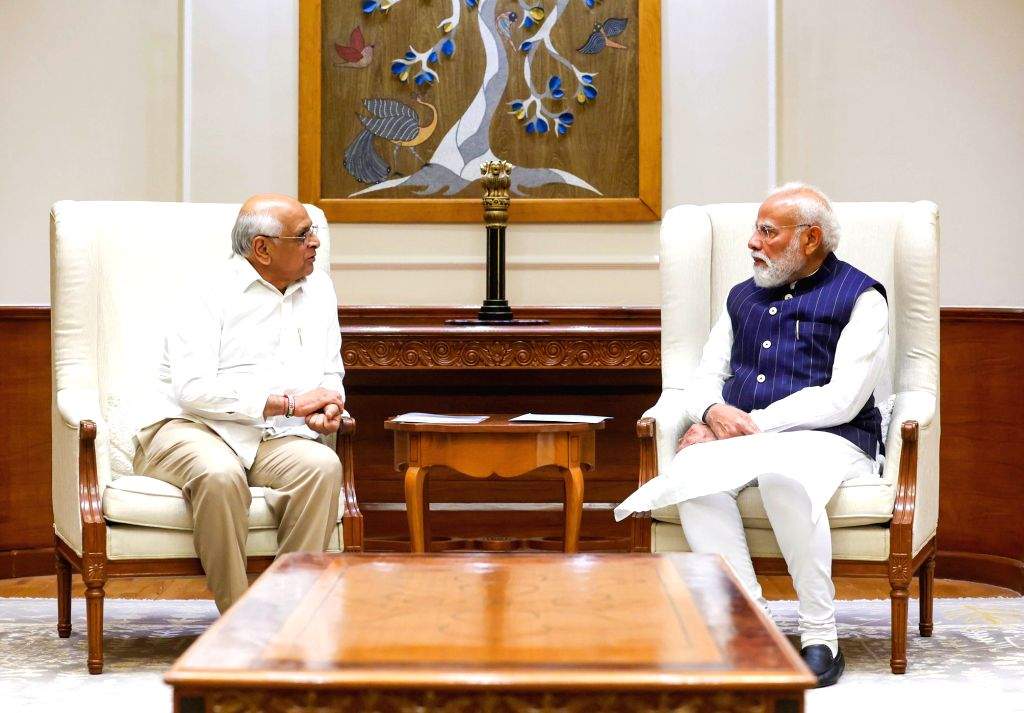 Gujarat CM Bhupendra Patel Meets PM Modi