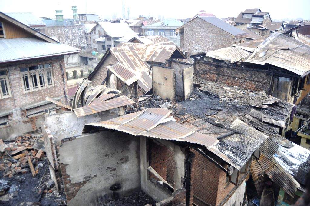 Houses Damaged in Habba Kadal Fire Incident