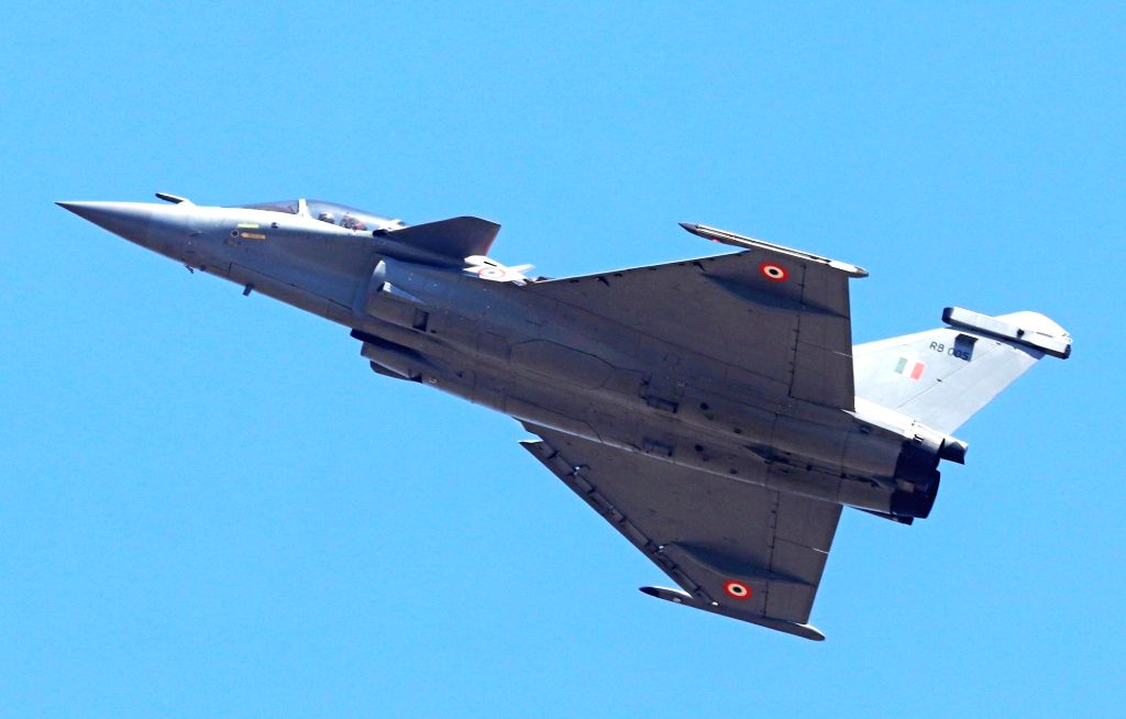 Indian Air Force fighter jet Tejas performs