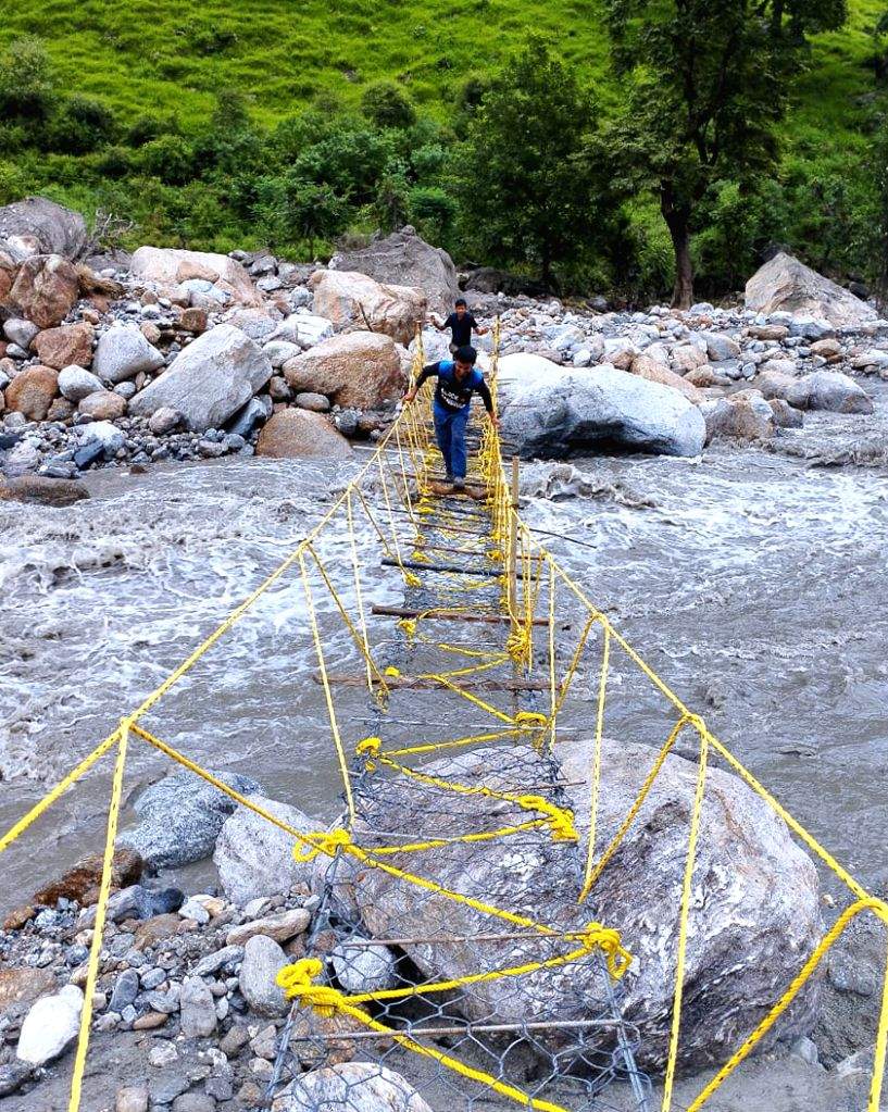 Temporary Rescue Bridge Indian Army builds a temporary bridge as rescue and restoration works ...
