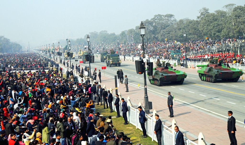 New Delhi : Indian Army's tanks on display during the full dress ...