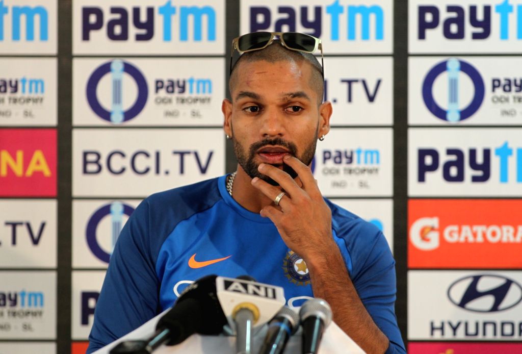 Image result for shikhar dhawan press conference