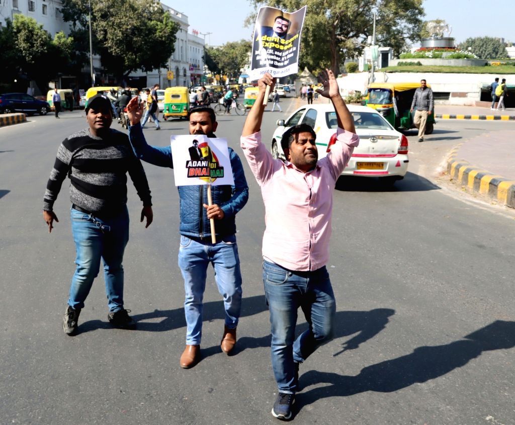 Iyc Rally IYC activists hold placards and shout slogans during a protest