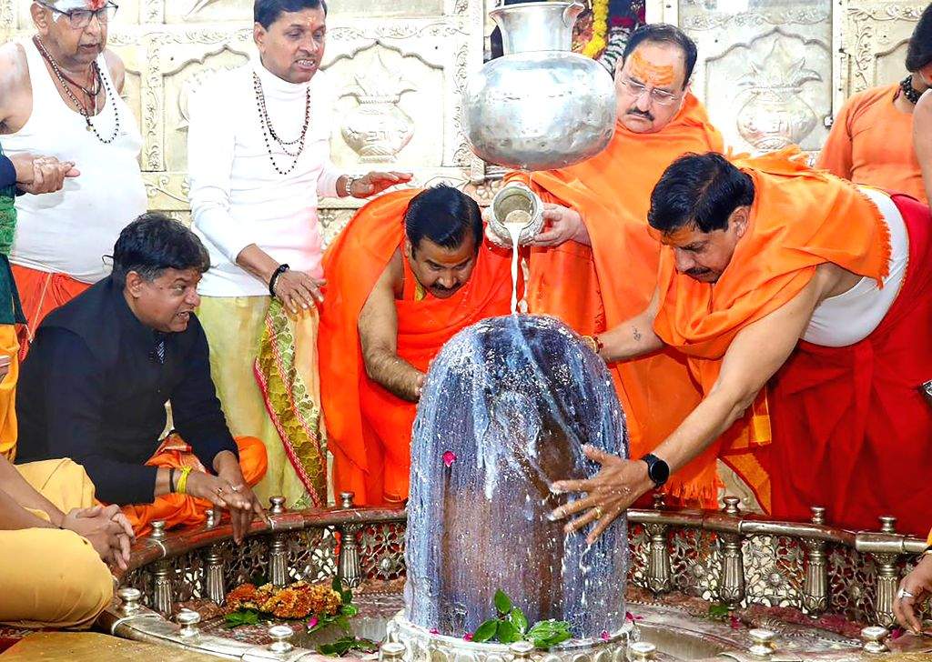 J. P. Nadda Offers Prayers at Mahakaleshwar Temple