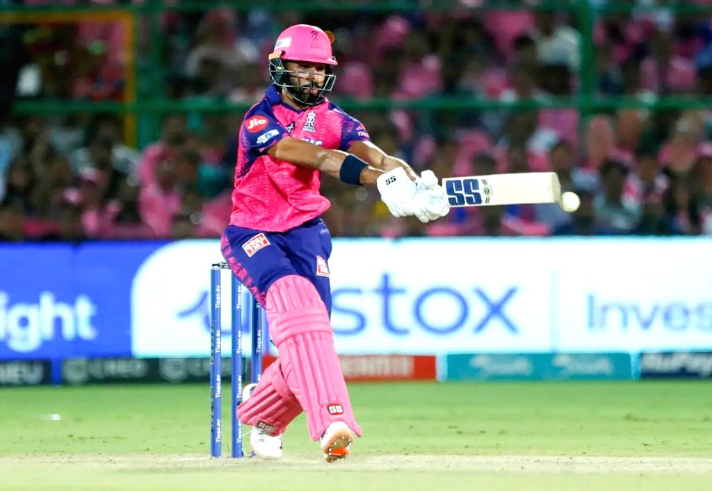 Pada Bat Rajasthan Jaipur : Rajasthan Royalsâ Devdutt Padikkal bats during the IPL match