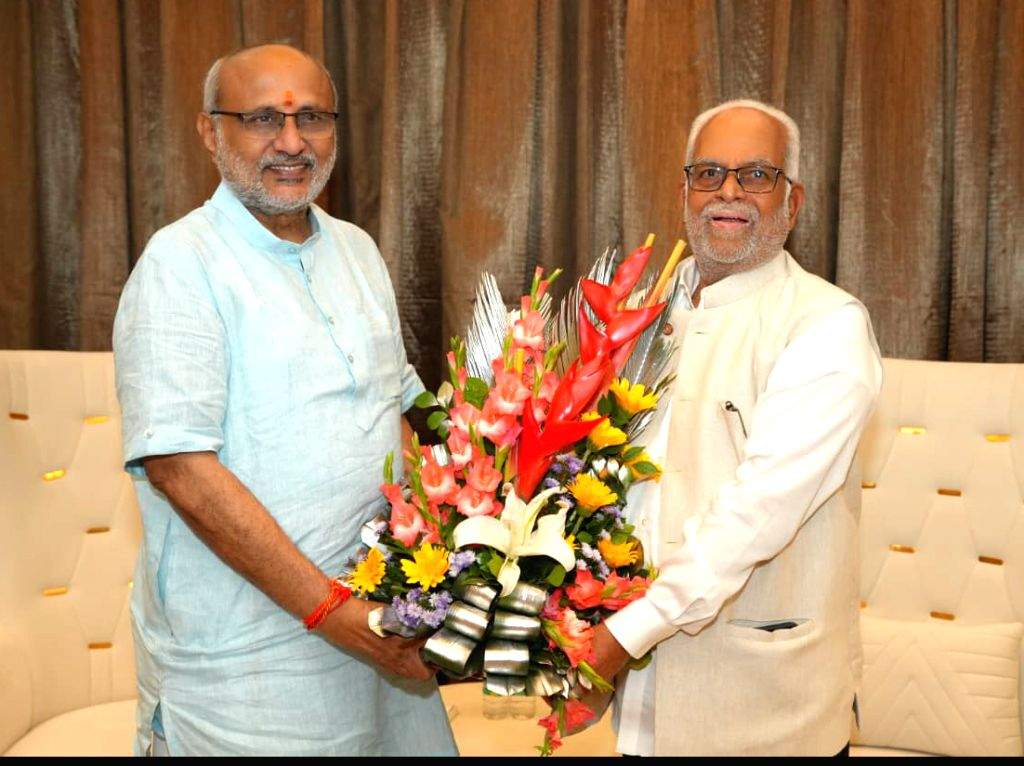O S Reddy Justice Sudershan Reddy Meets newly elected VP C.P. Radhakrishnan