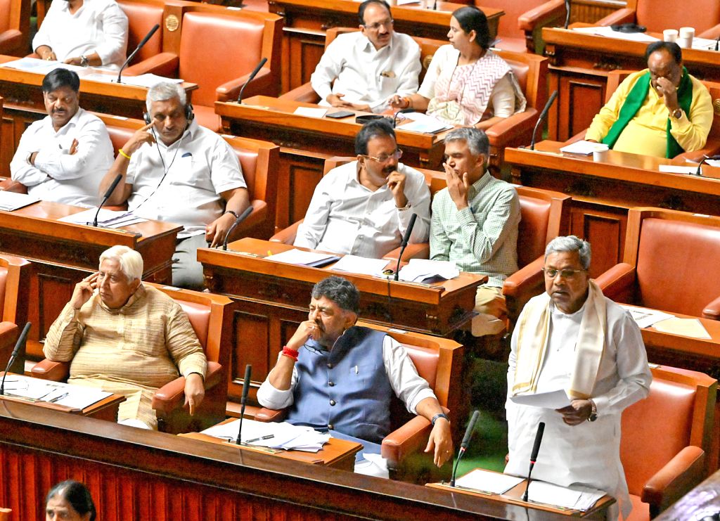 Karnataka CM Siddaramaiah addresses the joint session of state assembly