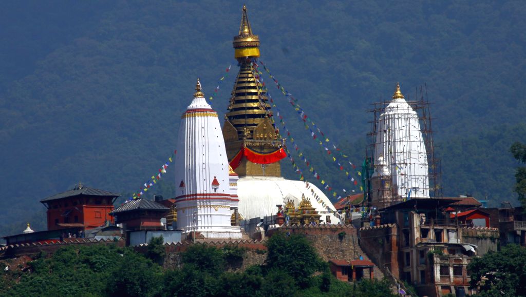 NEPAL-KATHMANDU-SWAYAMBHUNATH TEMPLE-RECONSTRUCTION