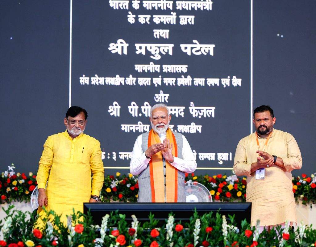 Prime Minister Narendra Modi during the inauguration and foundation ...