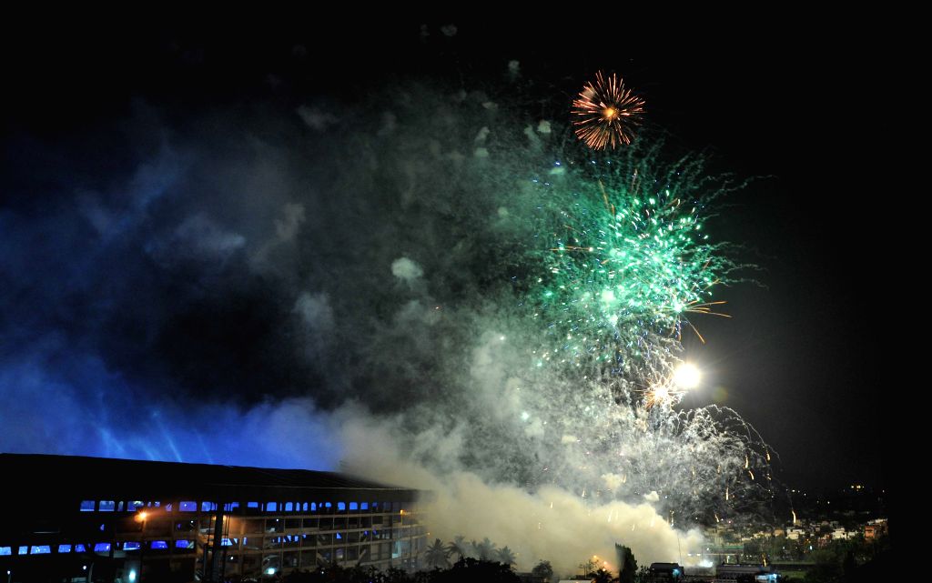 Fireworks show at IPL inauguration ceremony