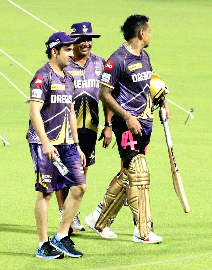 Ipl Practice Session Kolkata : KKR Players during a practice session ahead of the IPL match ...