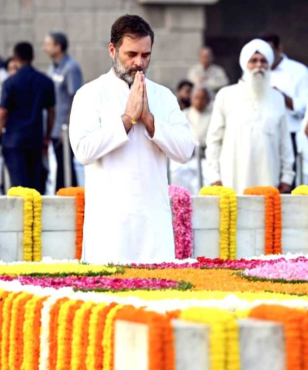 LOP in Lok Sabha Rahul Gandhi pays tribute to Mahatma Gandhi