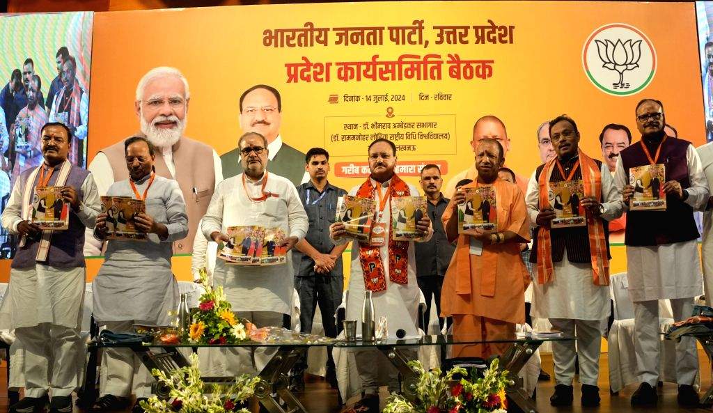 Lucknow : Union Health Minister and BJP National President JP Nadda ...