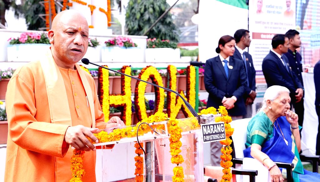 Lucknow : Uttar Pradesh Chief Minister Yogi Adityanath addresses
